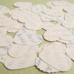 250 Ivory Cream Personalised Heart Confetti -..