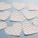 150 X 2inch Personalised Custom Heart Confetti -..
