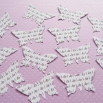 300 X 2inch Personalised Text Butterfly Confetti -..