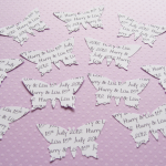 300 X 2inch Personalised Text Butterfly Confetti -..