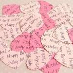 1000 X Personalised Pink Confetti - 4 Shapes To..
