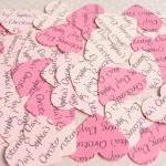 1000 X Personalised Pink Confetti - 4 Shapes To..
