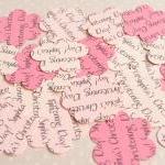 500 X Personalised Pink Confetti - 4 Shapes To..