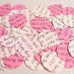 100 X Personalised Pink Confetti - 4 Shapes To..