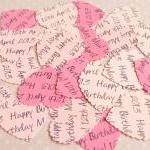 100 X Personalised Pink Confetti - 4 Shapes To..