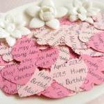 250 X Personalised Pink Confetti - 4 Shapes To..