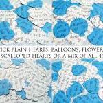 1000 X Personalised Blue Confetti - 4 Shapes To..