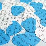 500 X Personalised Blue Confetti - 4 Shapes To..