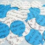 100 X Personalised Blue Confetti - 4 Shapes To..